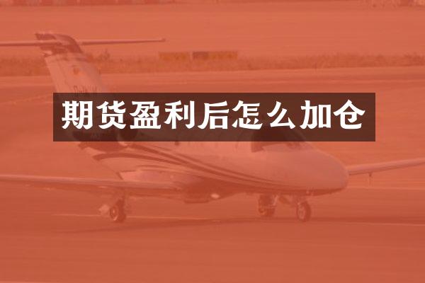 期货盈利后怎么加仓