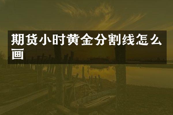 期货小时黄金分割线怎么画