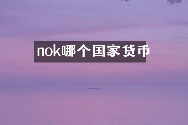 nok哪个国家货币