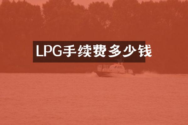 LPG手续费多少钱