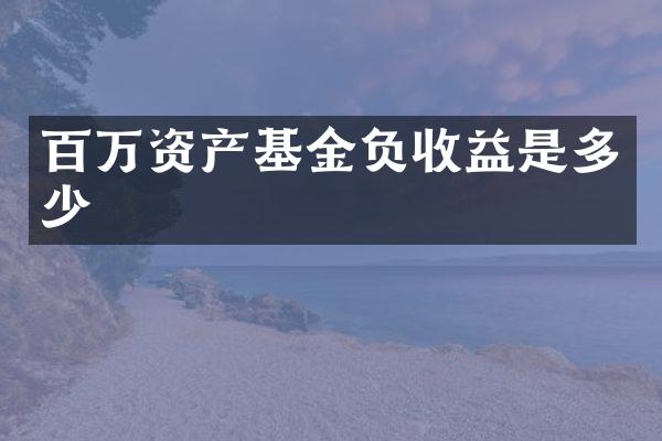 百万资产基金负收益是多少