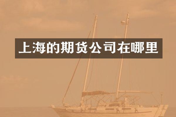 上海的期货公司在哪里