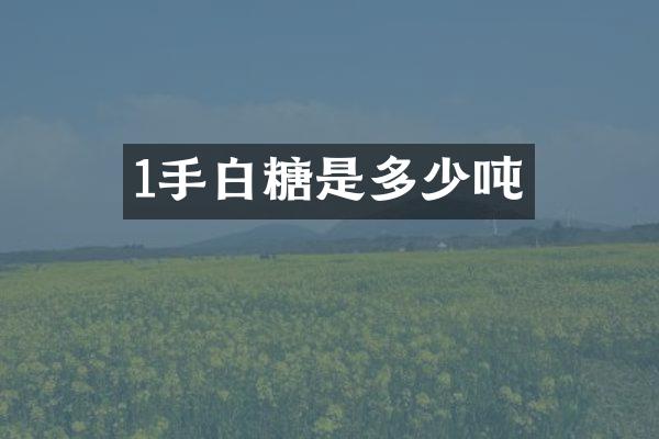 1手白糖是多少吨