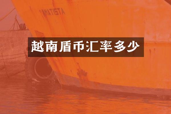 越南盾币汇率多少