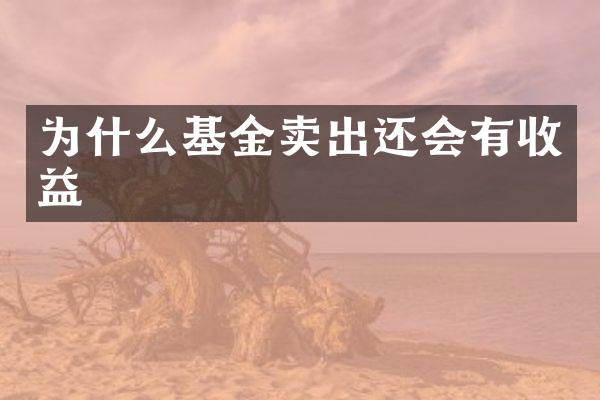 为什么基金卖出还会有收益