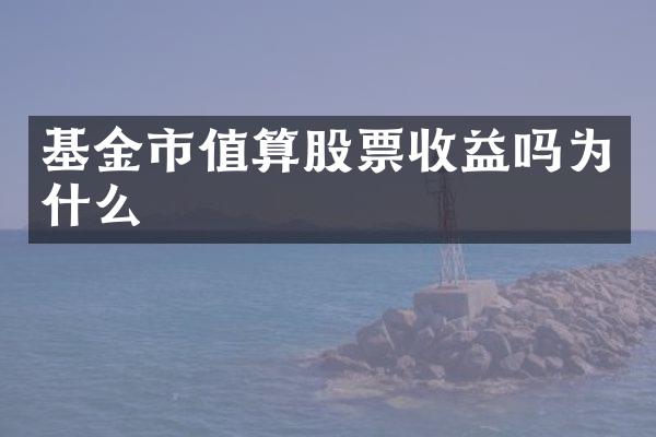 基金市值算股票收益吗为什么