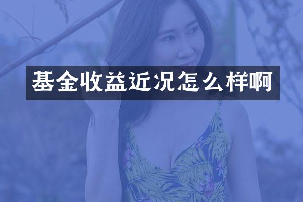 基金收益近况怎么样啊