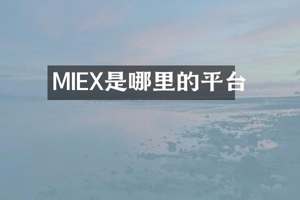 MIEX是哪里的平台