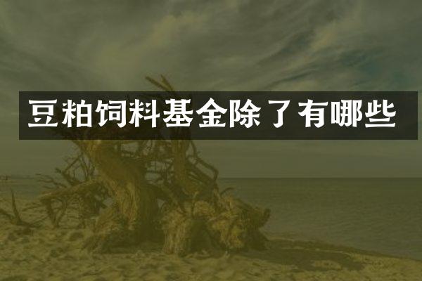 豆粕饲料基金除了有哪些