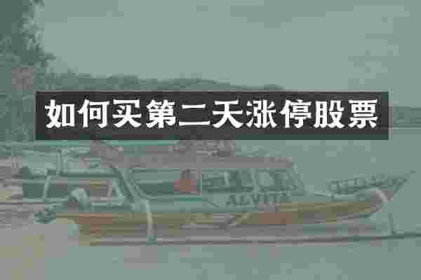 如何买第二天涨停股票