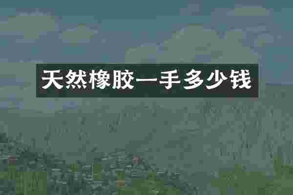 天然橡胶一手多少钱