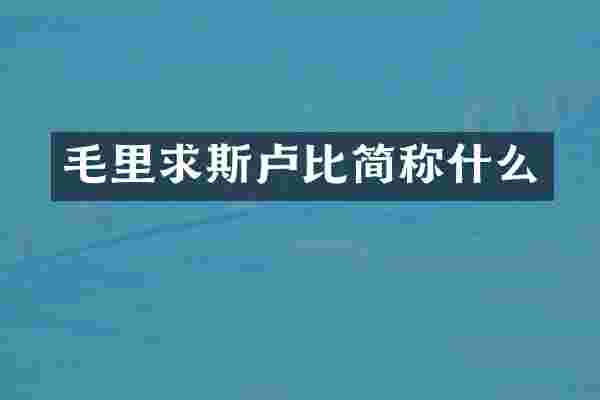 毛里求斯卢比简称什么