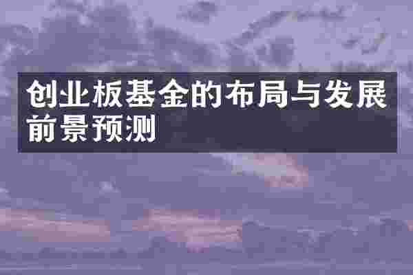 创业板基金的布局与发展前景预测