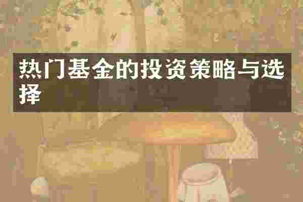 热门基金的投资策略与选择