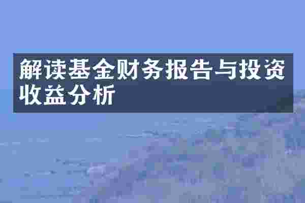 解读基金财务报告与投资收益分析