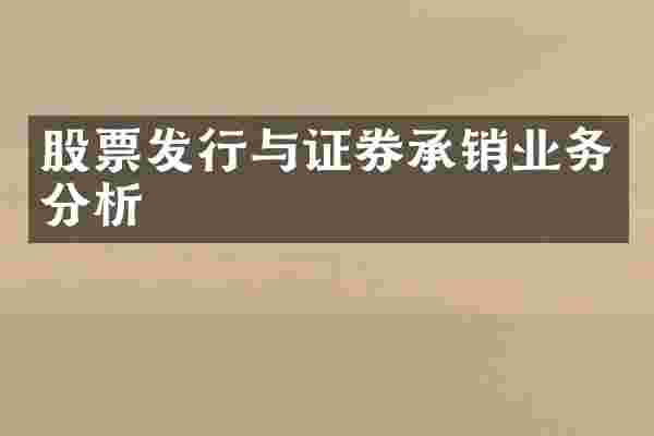 股票发行与证券承销业务分析