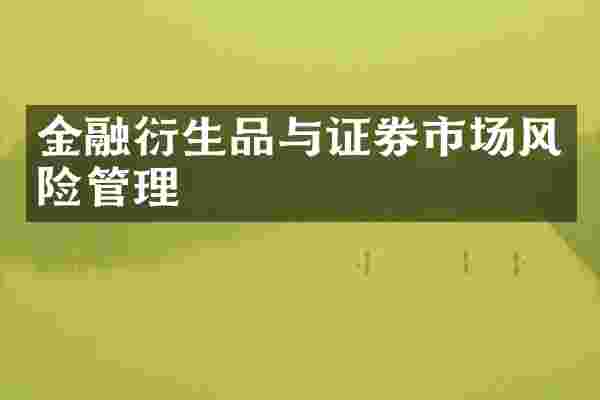 金融衍生品与证券市场风险管理