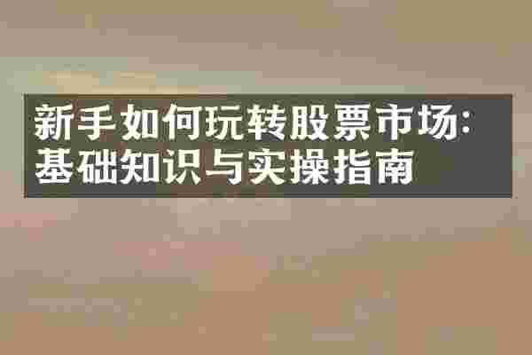 新手如何玩转股票市场：基础知识与实操指南