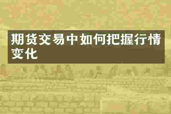 期货交易中如何把握行情变化