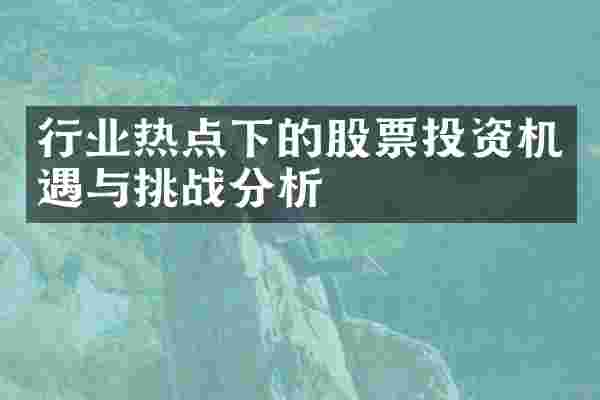 行业热点下的股票投资机遇与挑战分析
