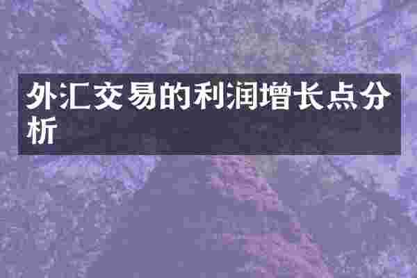 外汇交易的利润增长点分析