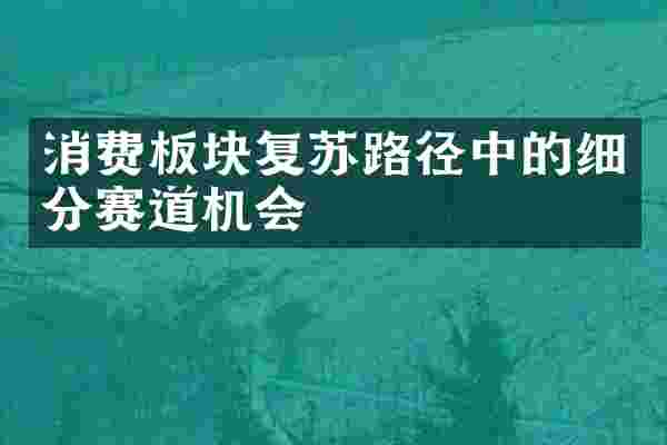 消费板块复苏路径中的细分赛道机会