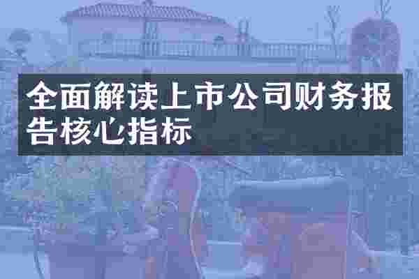 全面解读上市公司财务报告核心指标