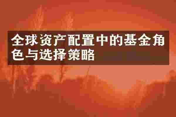全球资产配置中的基金角色与选择策略