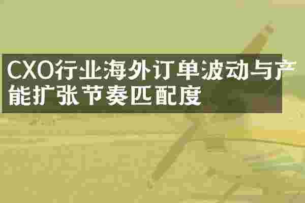 CXO行业海外订单波动与产能扩张节奏匹配度